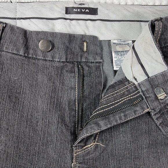 Neva jeans black washed‎ stretch wide leg loose fit size on tag 13 Style #YBS617 - Picture 5 of 15